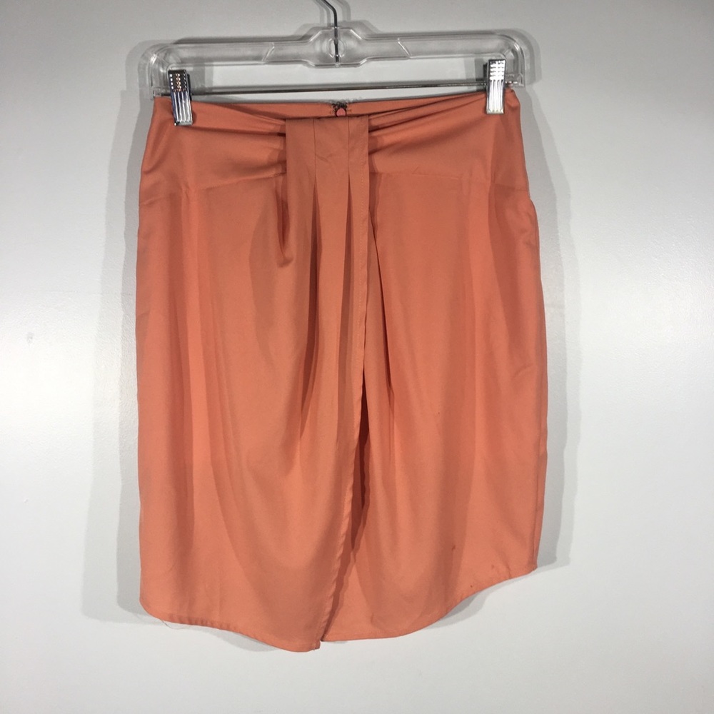 NWT Tobi Peach Faux Wrap Skirt